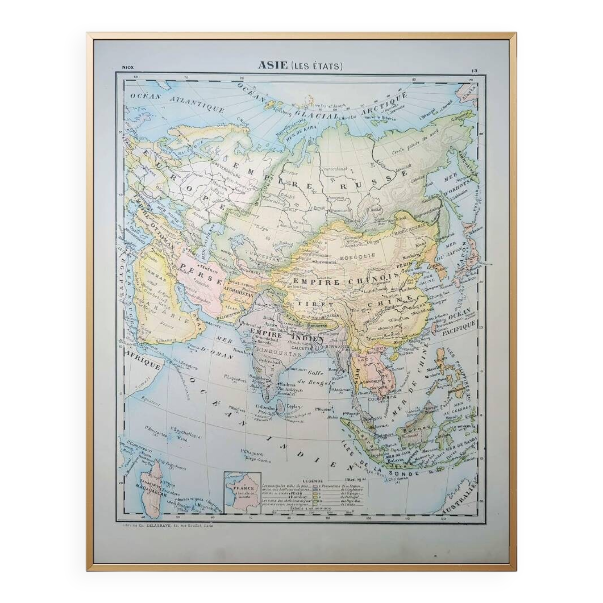 Printed in 1900, the states of Asia.