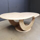 Vintage two tier travertine coffee table, 1970s