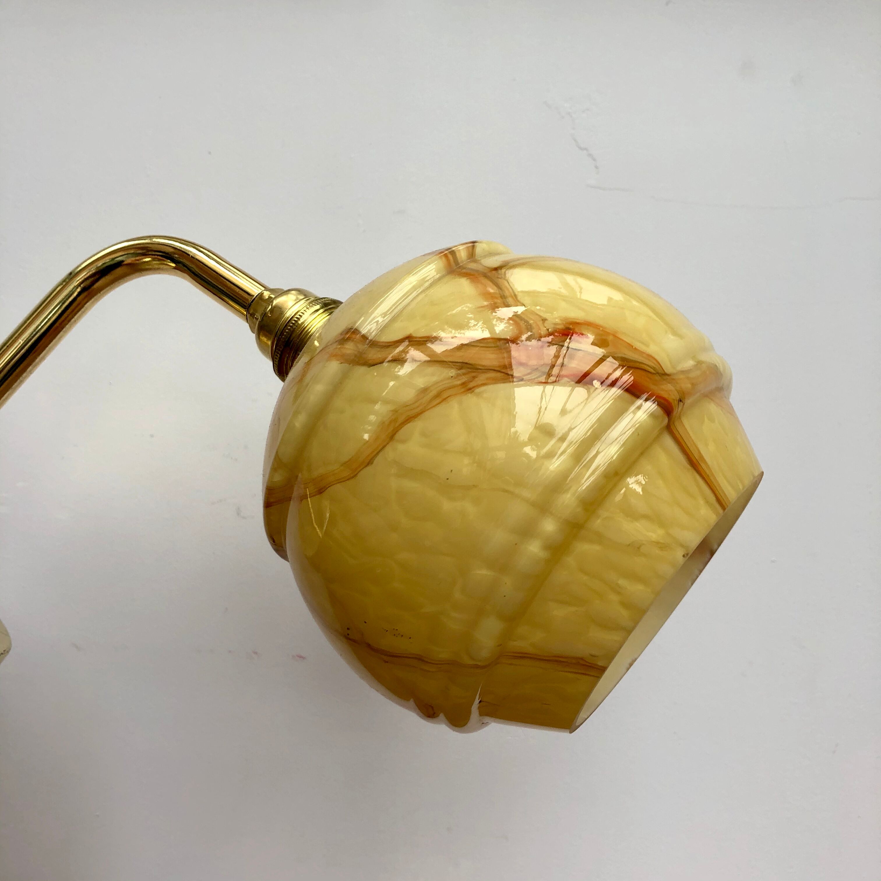 Clichy vintage glass wall light  marbled effect