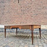 Very large double-sided mahogany desk from the Louis XVI 18th century