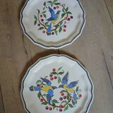 8 assiettes à dessert anciennes Salins