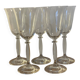 5 grands verres à pied tulipe à vin ou eau en cristallin