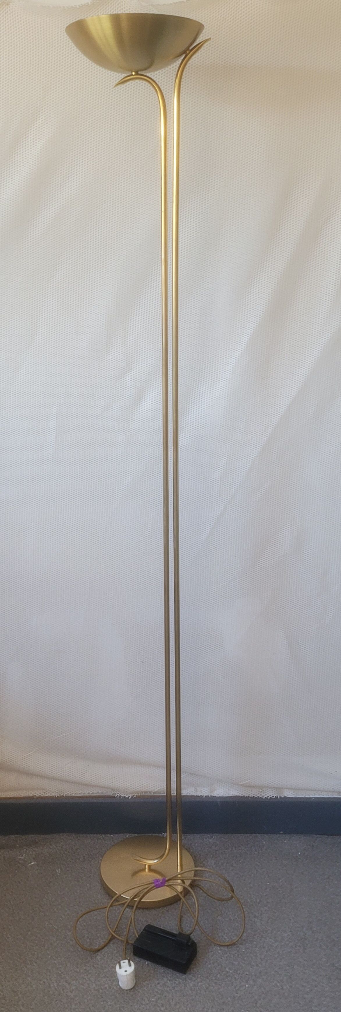 Italian golden halogen floor lamp