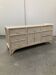 Buffet blanc en rotin/bambou tissé, années 70