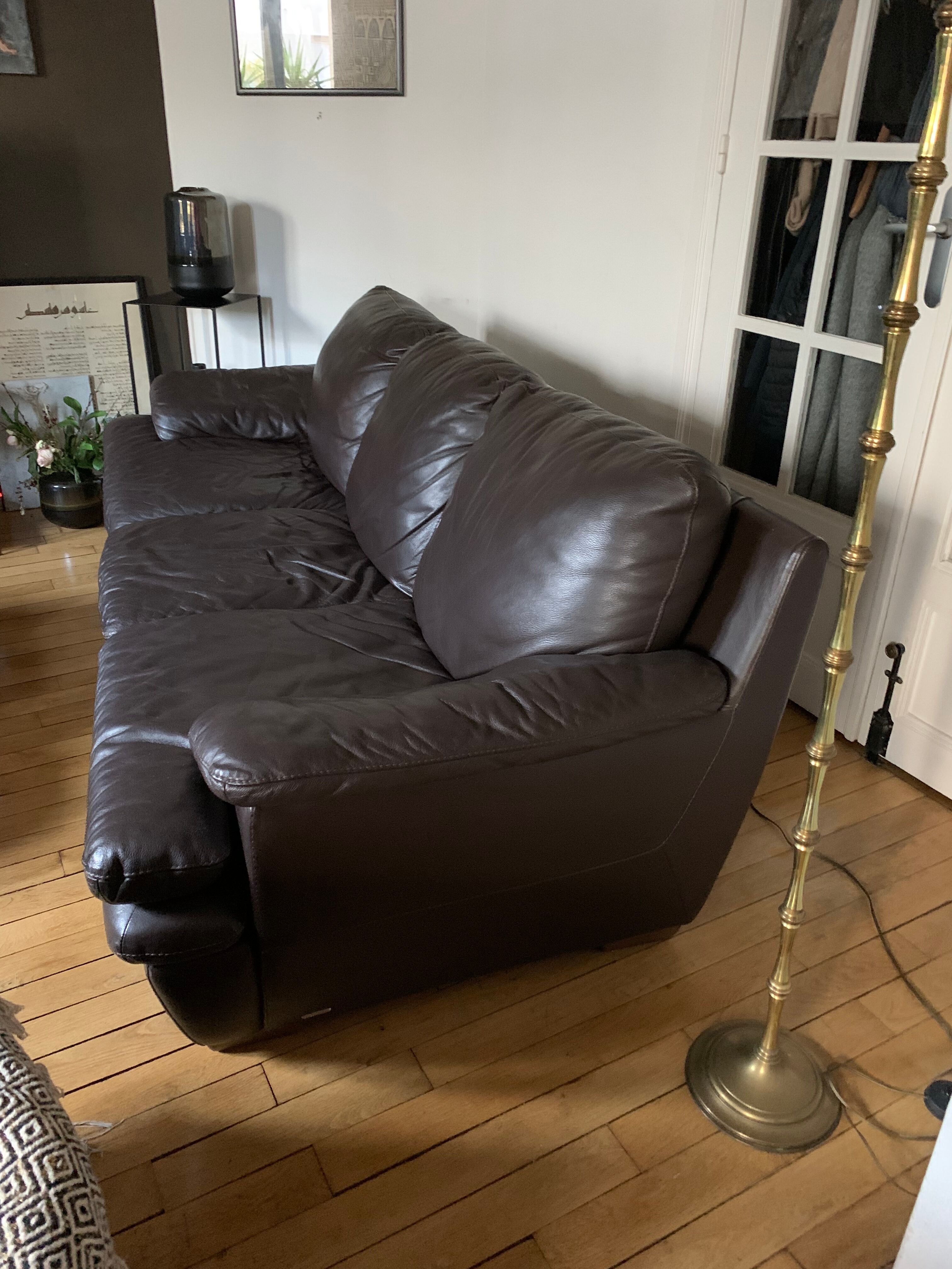 Natuzzi 3-seater leather sofa