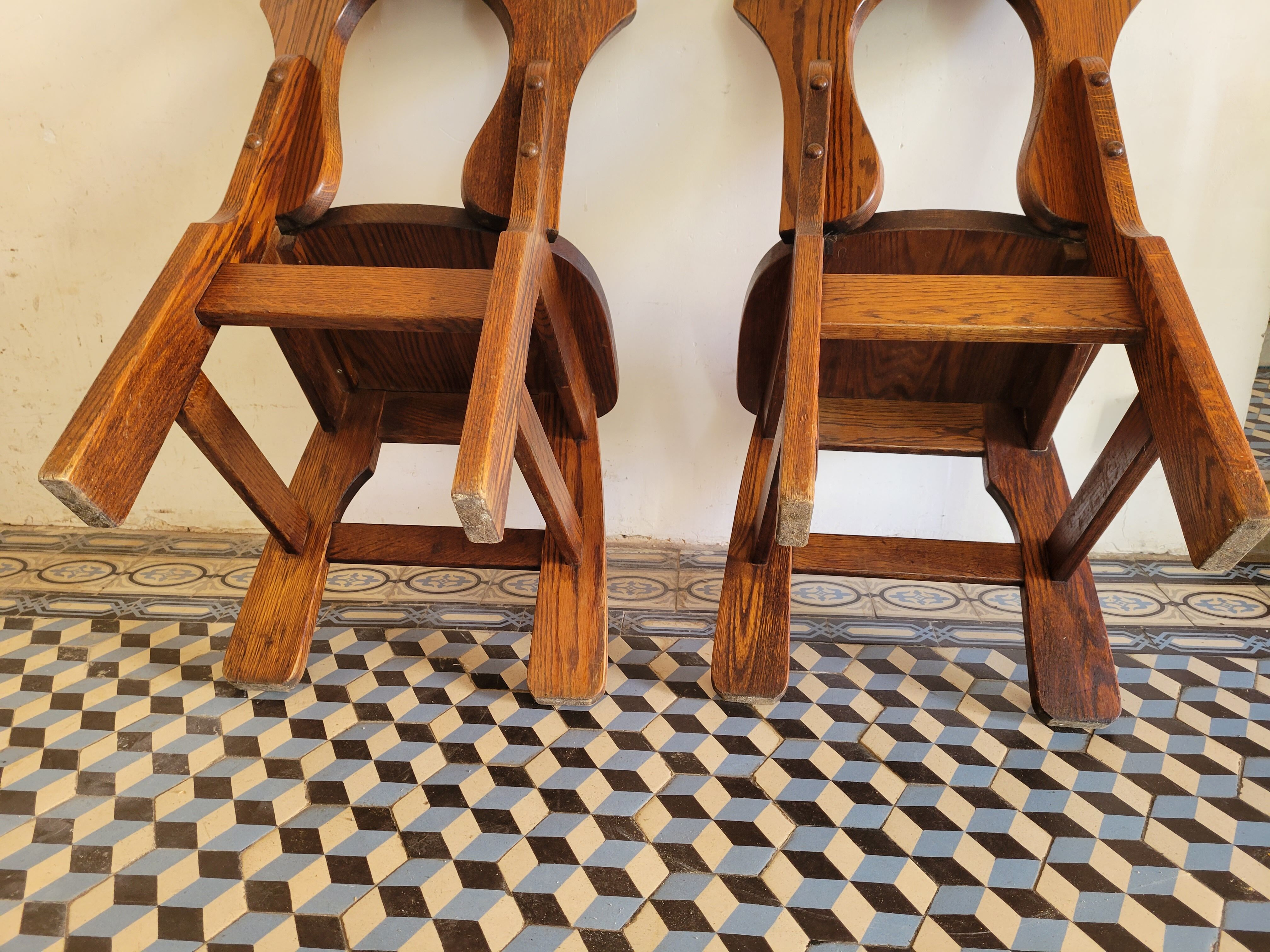 Pair of brutalist chairs