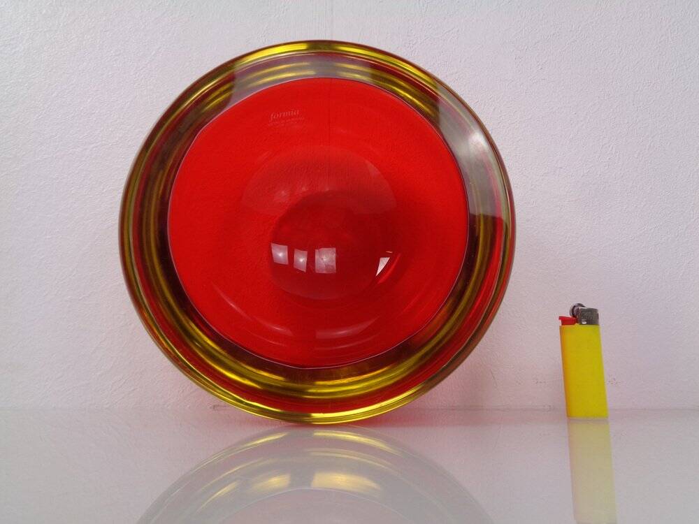 Large Formia Murano Glass Bowl by Mian Giulano, Italy, 1960s