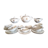 Art Deco coffee service 11 pers in Limoges porcelain A. Vignaud, 1920s