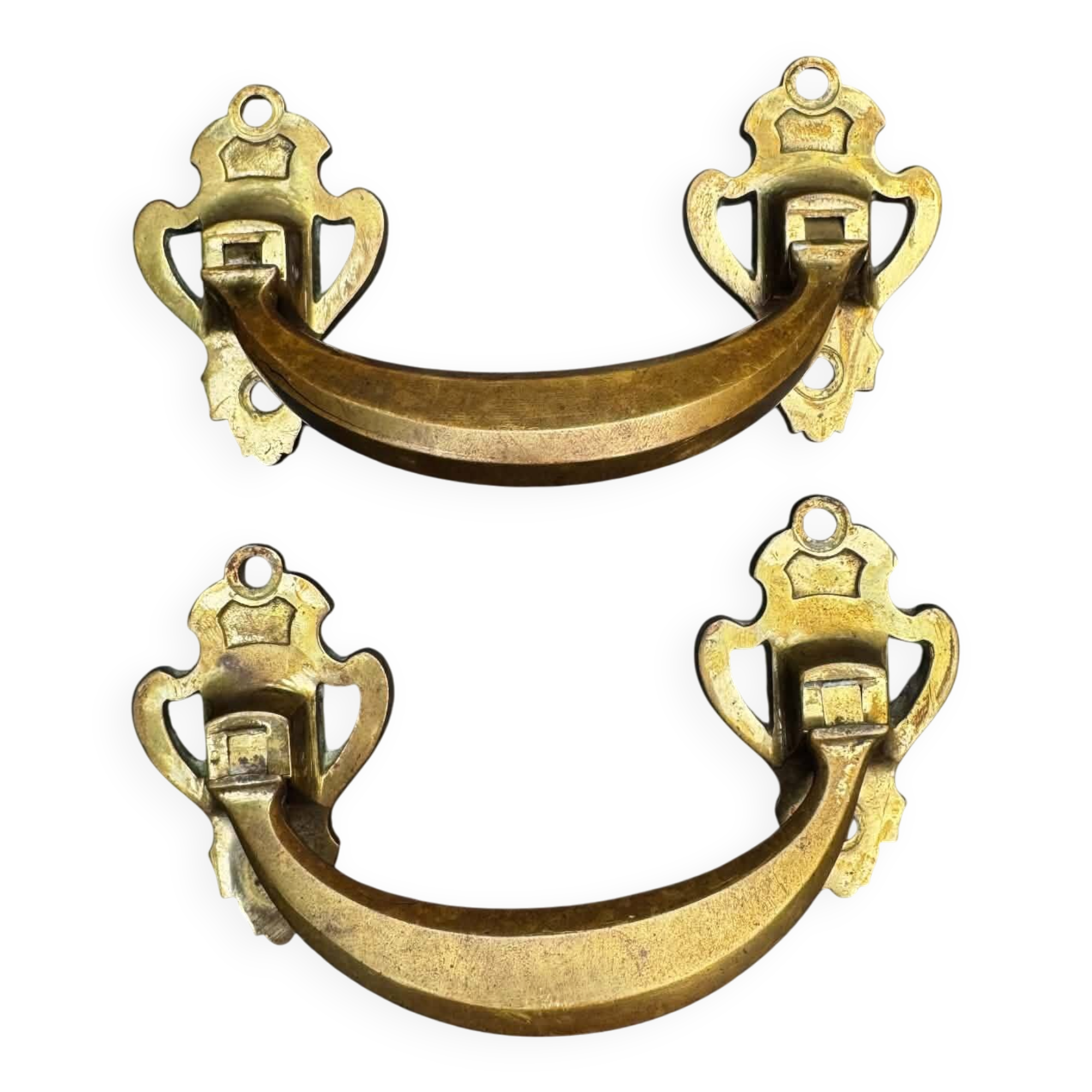 Pair of bronze handles signed L.PINET Art Nouveau