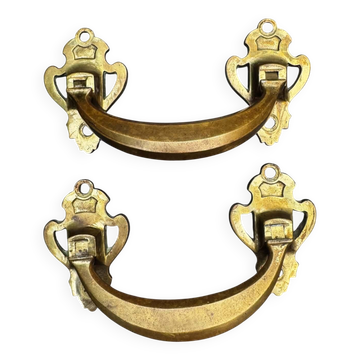 Paire de poignées en bronze signé L.PINET Art Nouveau