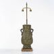 Billy Haines style table lamp in patinated bronze "verdigris" 1960s
