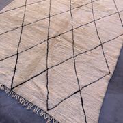 Tapis Marocain Beni M'Rirt blanc - 26 x 304 cm