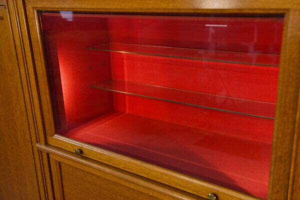 Modular furniture set by Pierre Cruege for Martin Dupuis in light oak, 1960