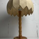XL pine palm table mushroom lamp by Temde Switzerland, 1970s
