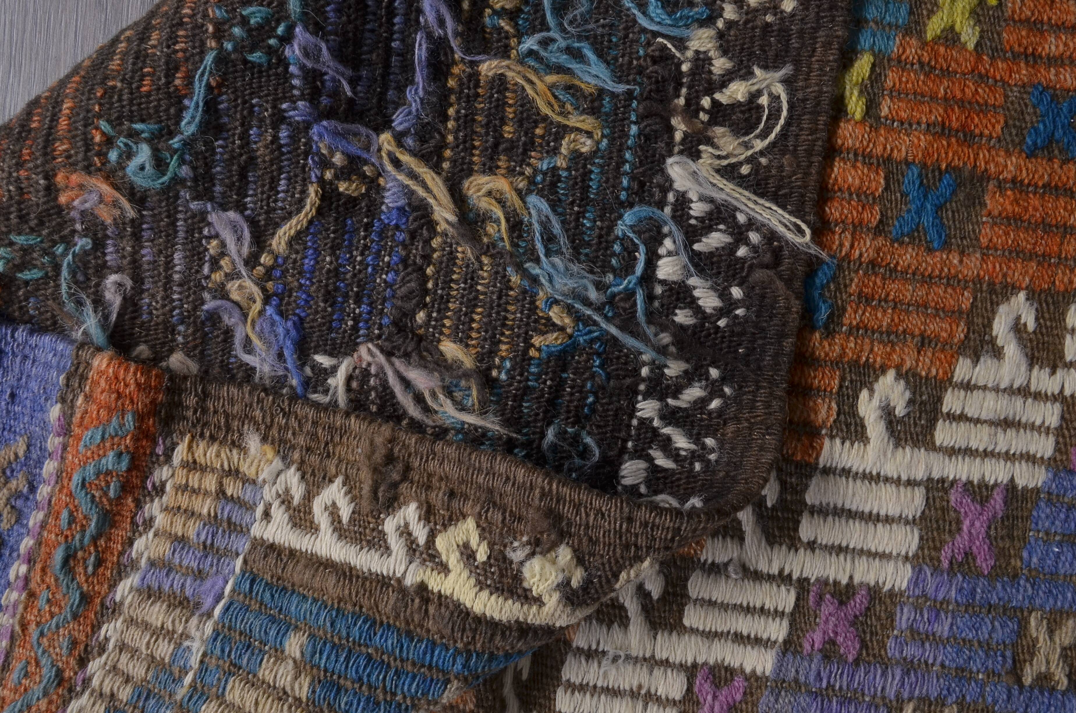 Antique Anatolian Vintage Kilim Rug 1895