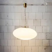 Suspended lamp model 1104 in glass by Stilnovo, Italy, 1960s.