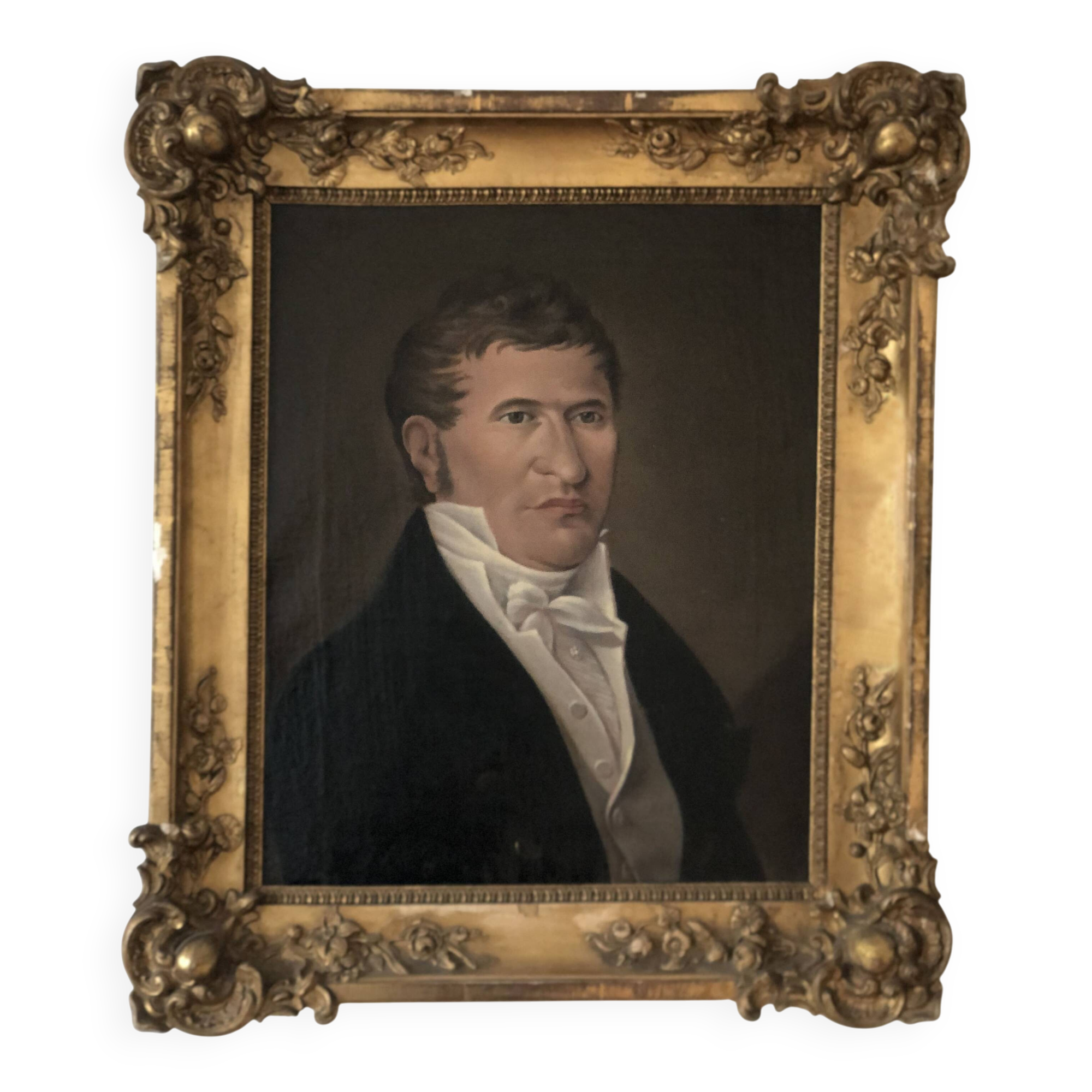 19th century Antique Oil Painting of a German Gentleman, circa 1850