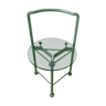 Chaise design métal et verre