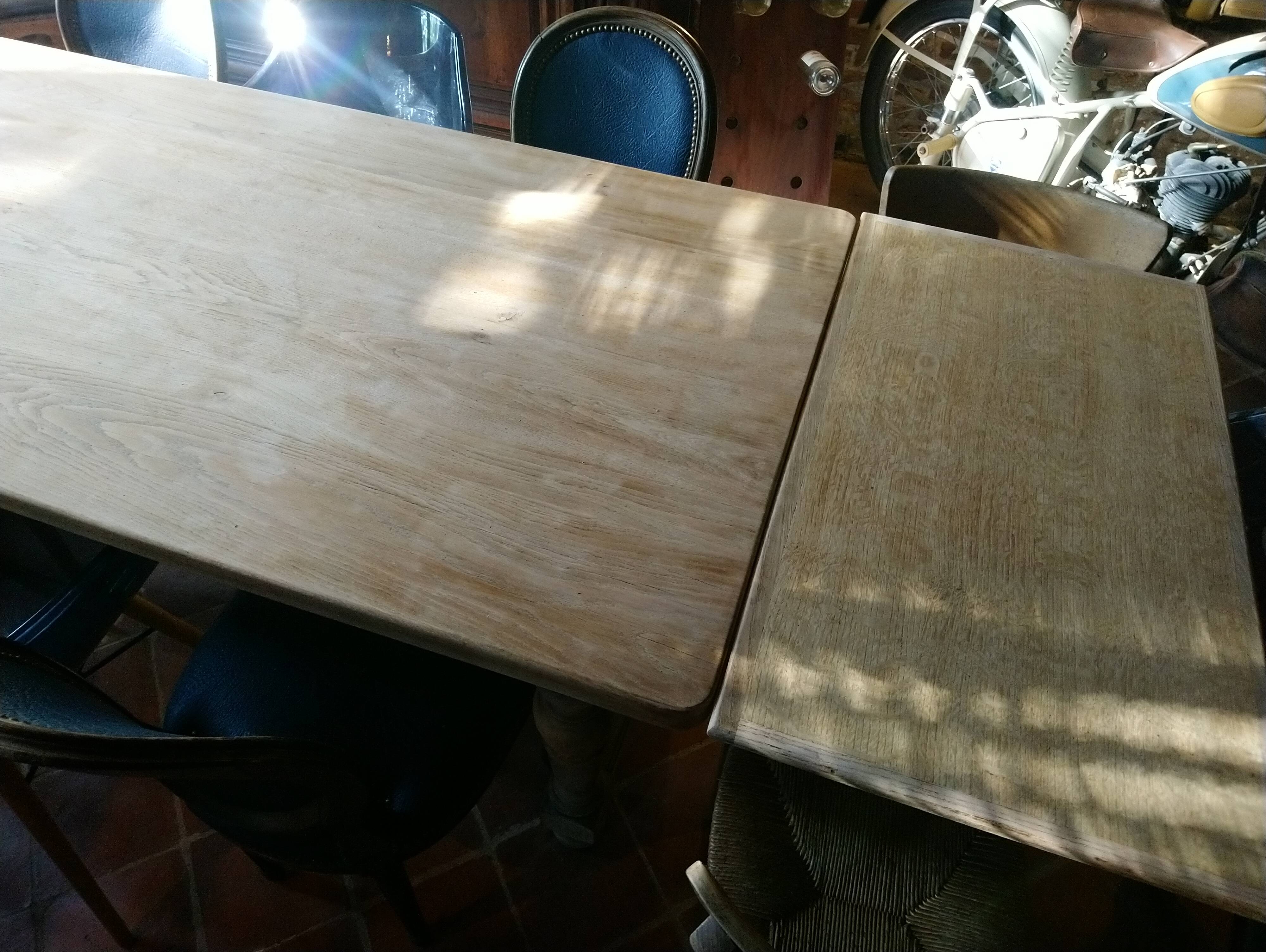 Oak farmhouse table with extensions