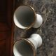 Pair of mazagrans in Limoges porcelain