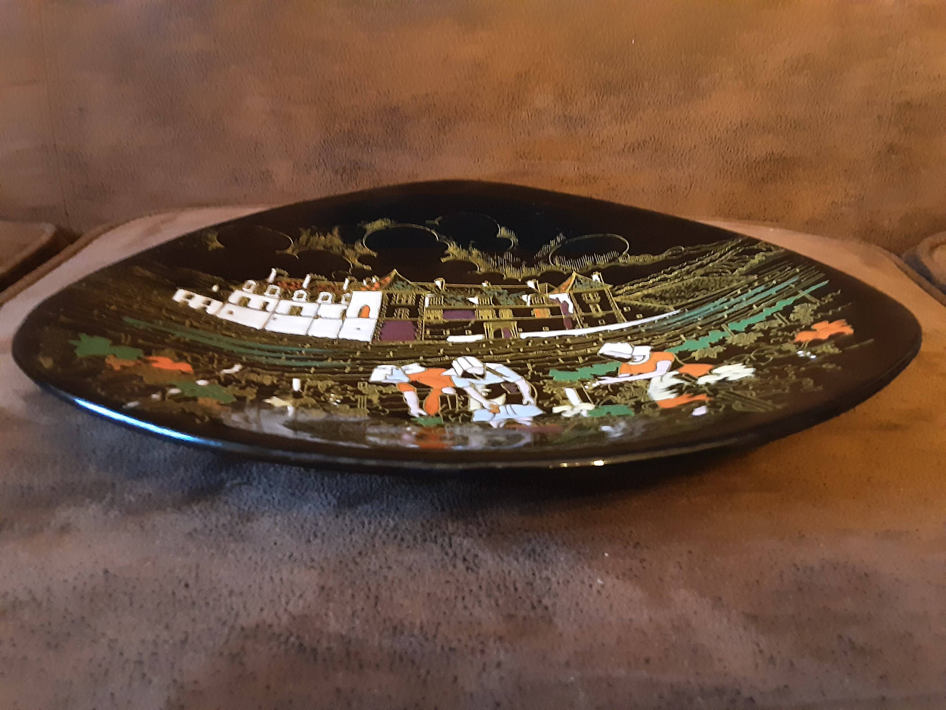 Assiette Longwy décorative