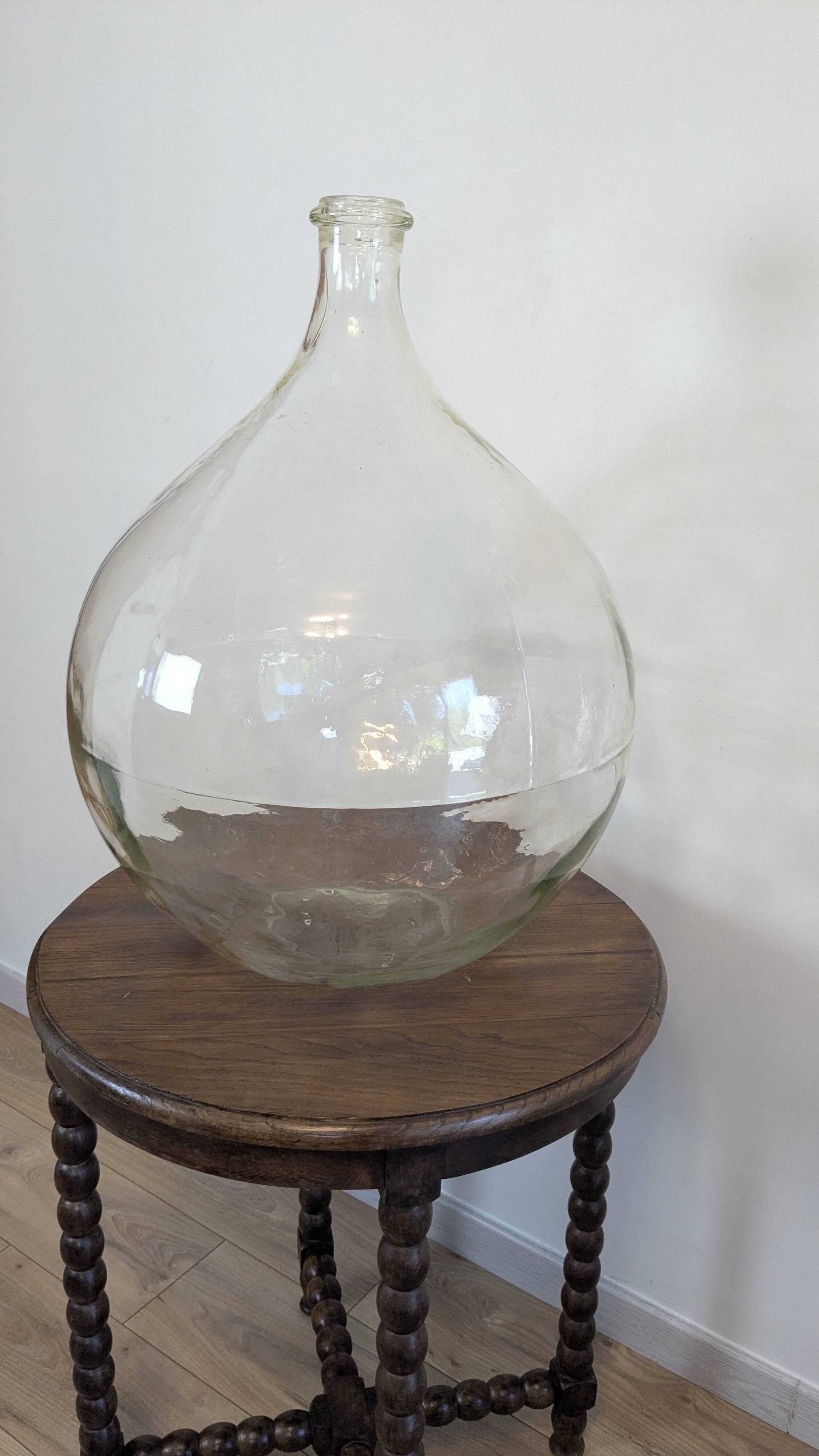 Antique transparent 60L jar, country spirit.