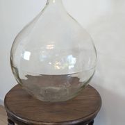 Dame-jeanne ancienne transparente 60L, esprit campagne