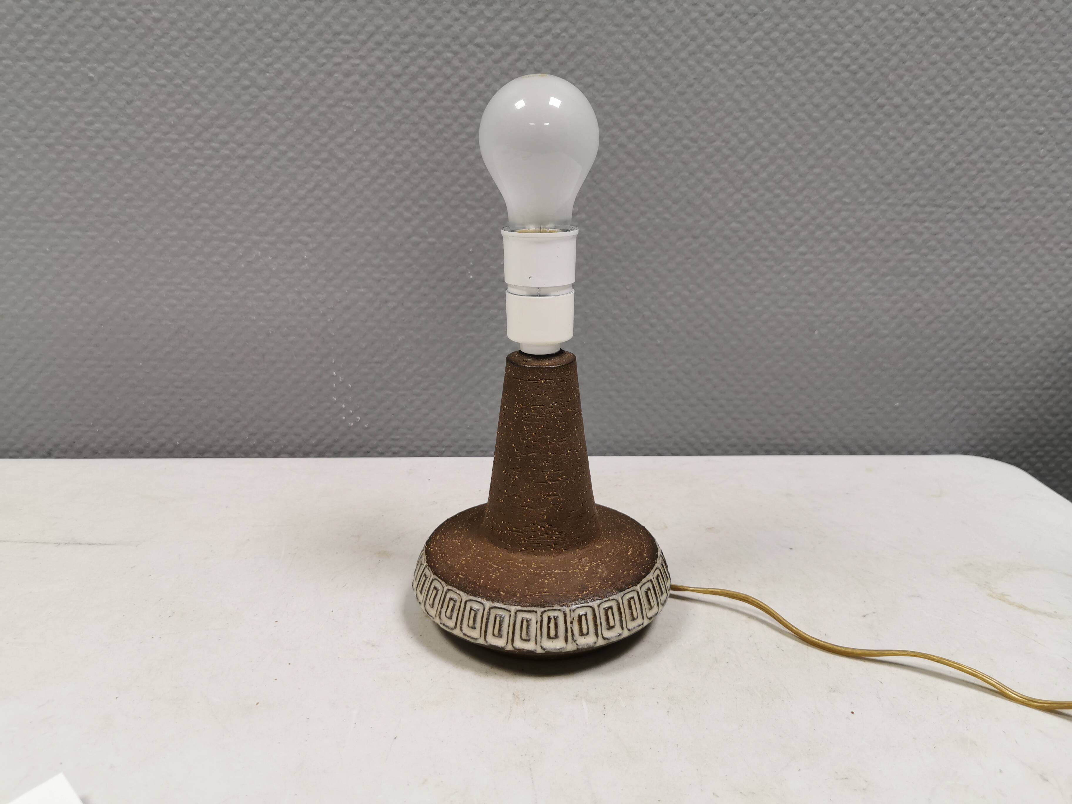 Ceramic Table Lamp, Helge Bjufstrøm Design, Michael Andersen Denmark, 1960s