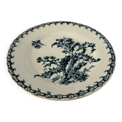 Assiette plate terre de fer Gien Chardon