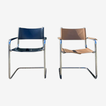 2 chaises vintage style Marcel Breuer années 70 à rénover