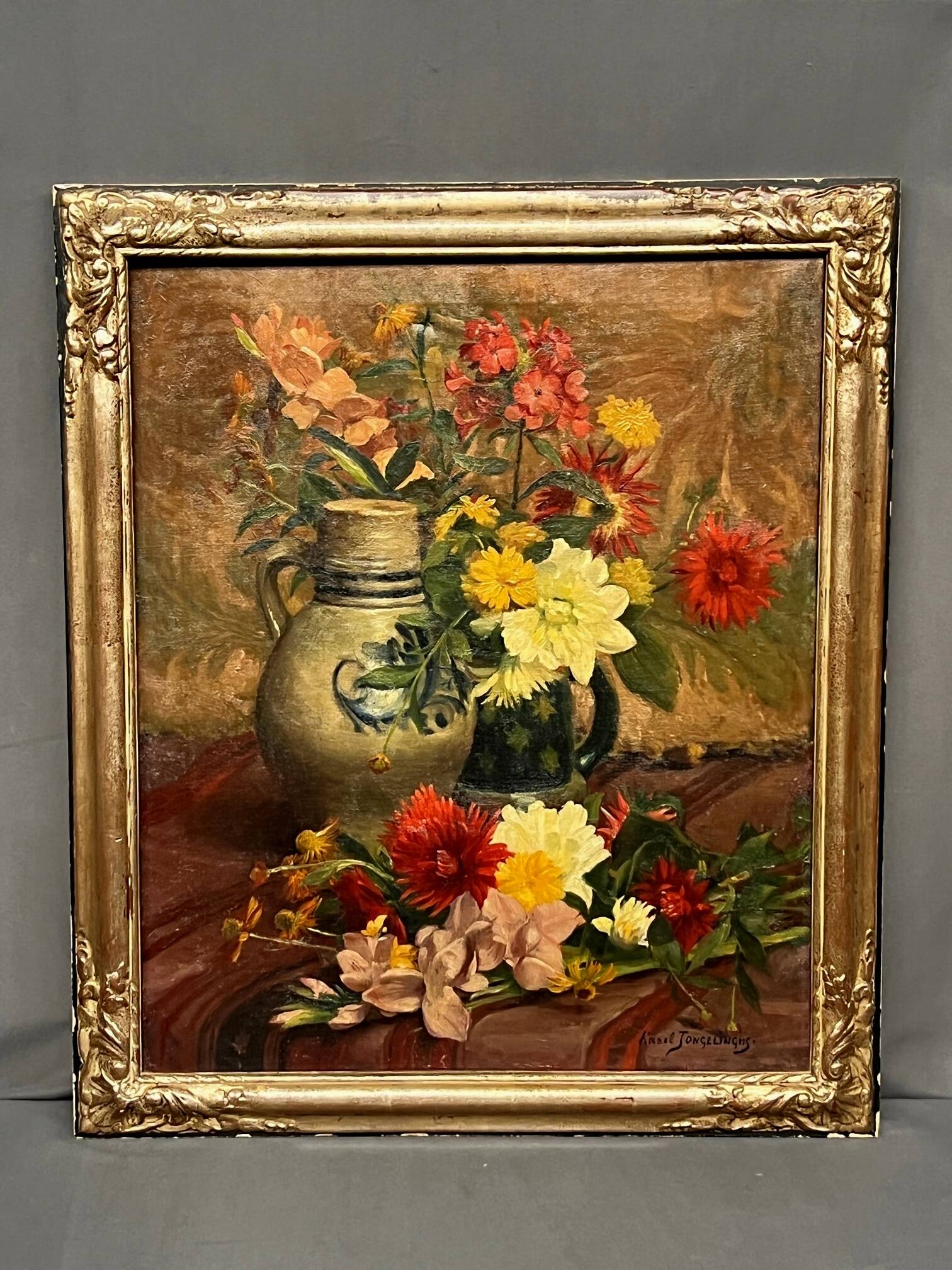 Karel Jongelinghs (1871-1948) “Still Life with Flowers”.