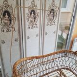 Vintage wicker cradle