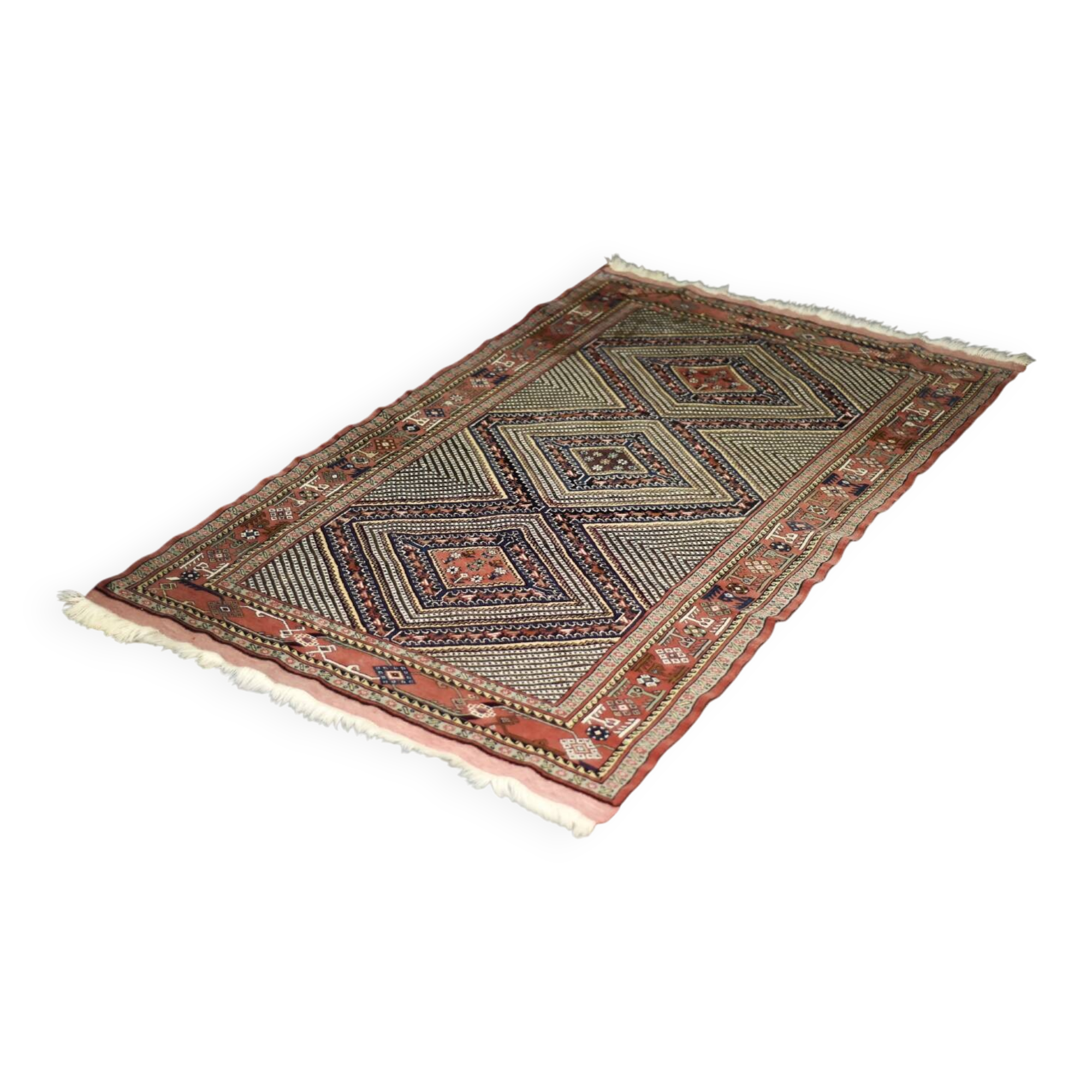 Vintage Hand-Woven Oriental Shiraz Rug, 1960s
