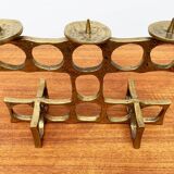 Brutalist metal candlestick from the mid-century by Heinz Goll