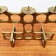 Brutalist metal candlestick from the mid-century by Heinz Goll