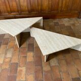 Travertine coffee table