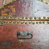 Wooden box and antique leather