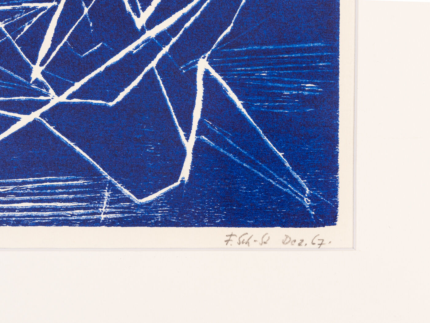 Netz, Wood Cut on Paper, 57 x 36 cm