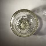 Pair of stemmed glasses in thick crystal, Bohemian, circa 1900