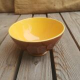 Brown and yellow ceramic bowl Digoin Sarreguemines