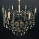 Classic glass chandelier from the mid-century by Gaetano Sciolari, Italy, 1970s.