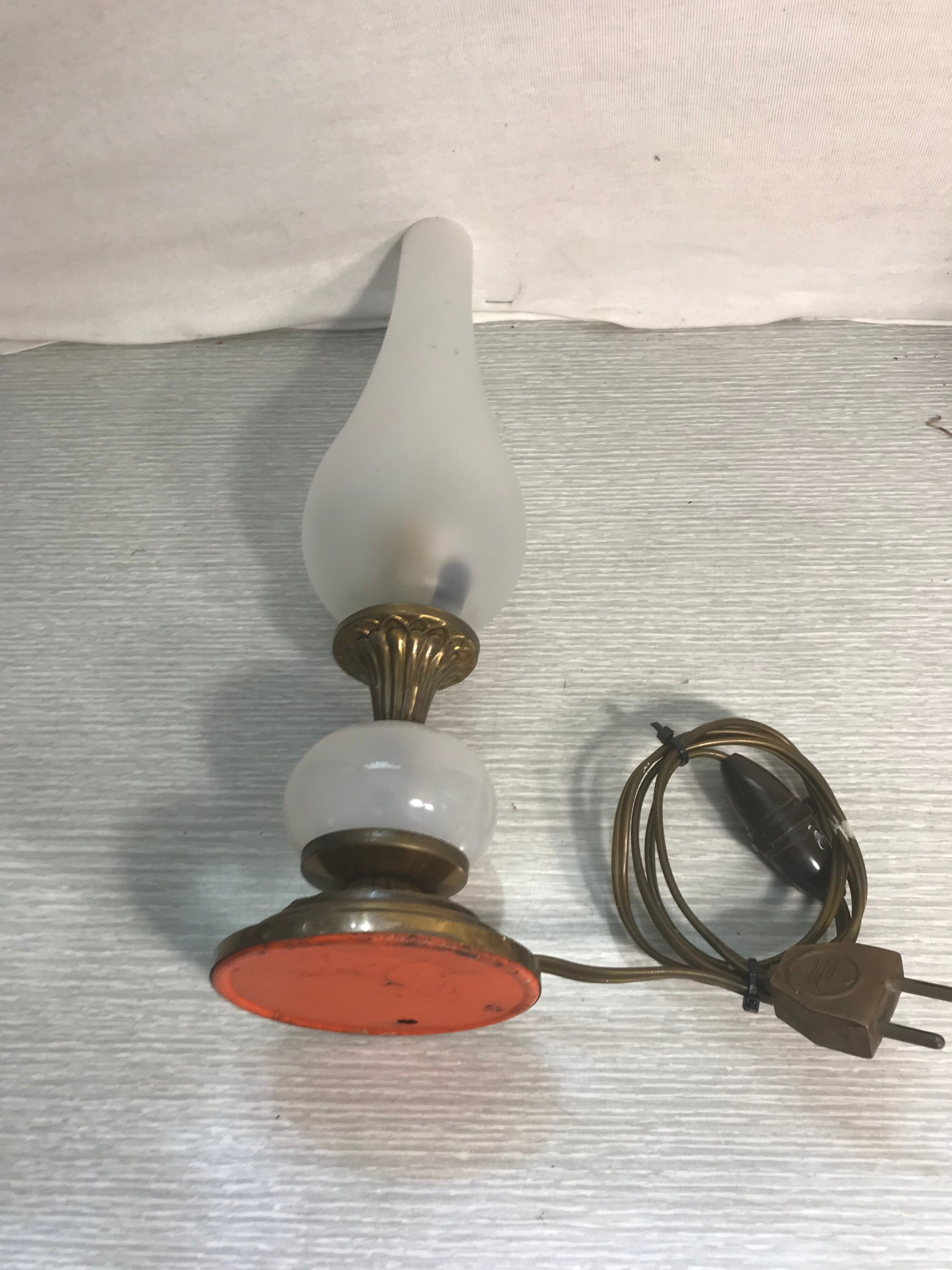 Old Laiton Lamp - Glass Ball - Vintage 70s Glass Reflector