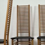Ladder Back Dining Chairs, Italy, 1980, Set of 4