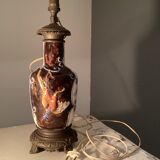 Old animal barbotine lamp base