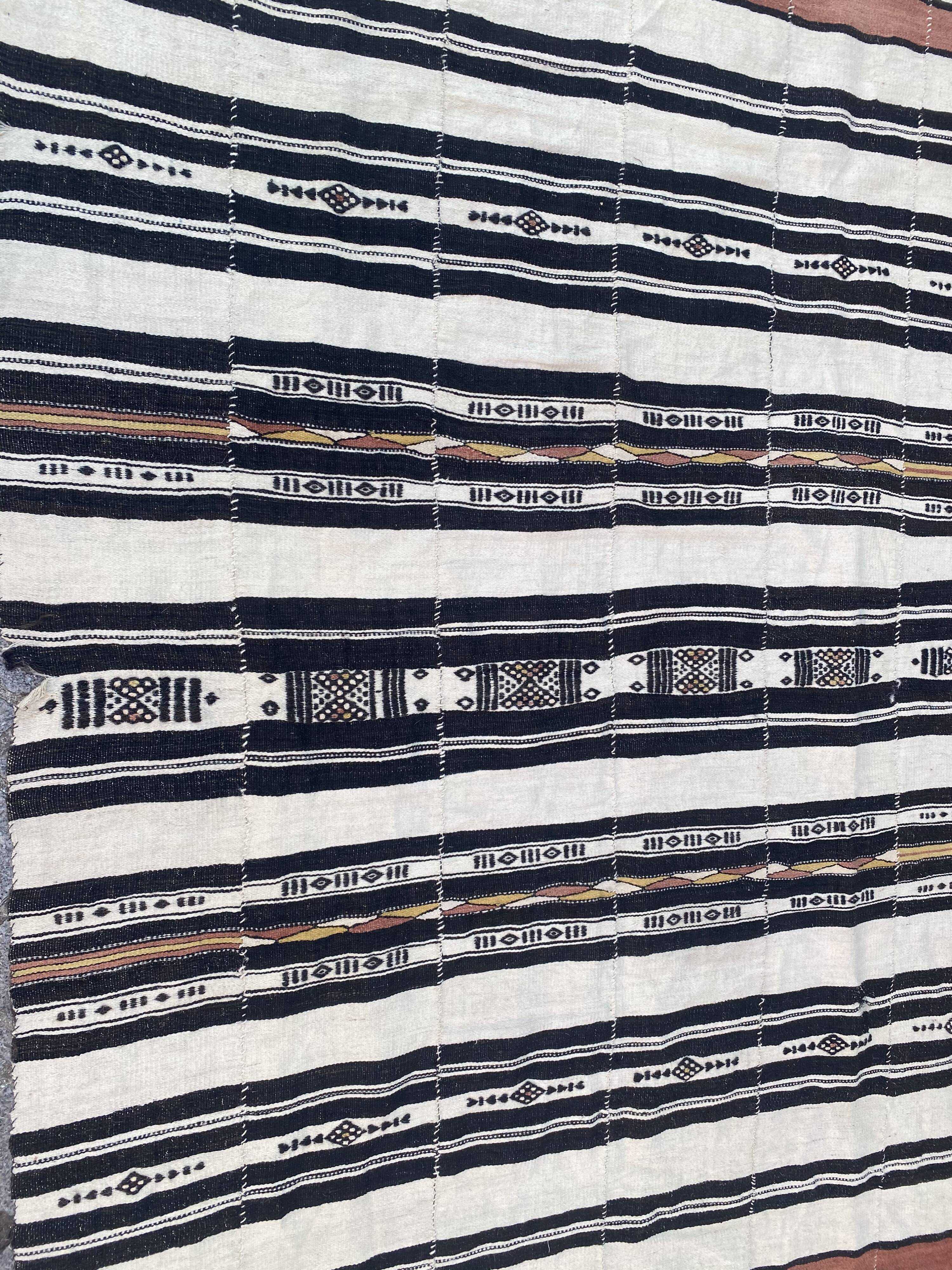 Kilim ancient weaving of Mali handmade 134x254 cm