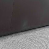 Brown leather 2-seater sofa Cassina Maralunga by Vico Magistretti