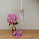 Suspension tulipe vintage en verre moulé