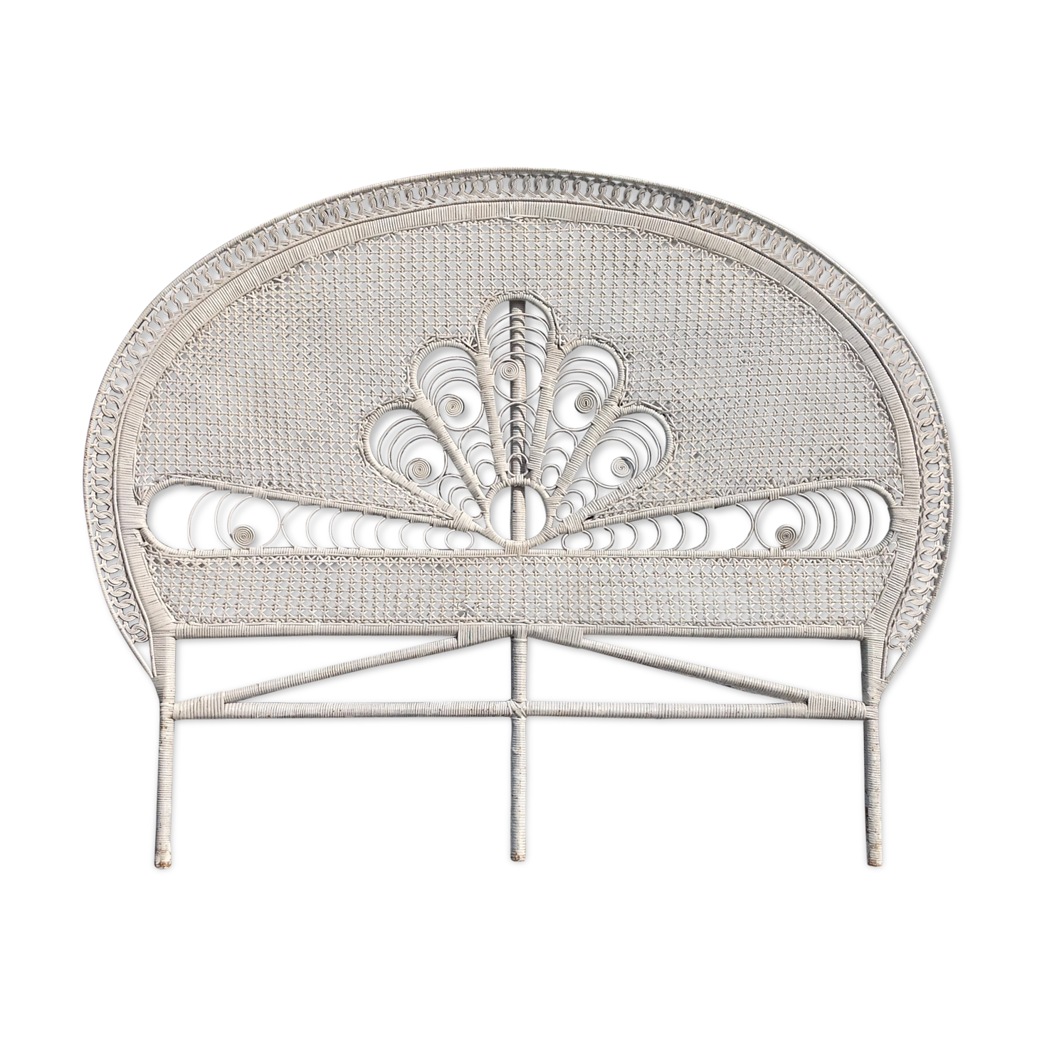 Rattan headboard 2 people