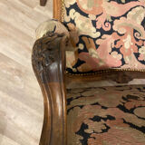 Louis XV style walnut armchair