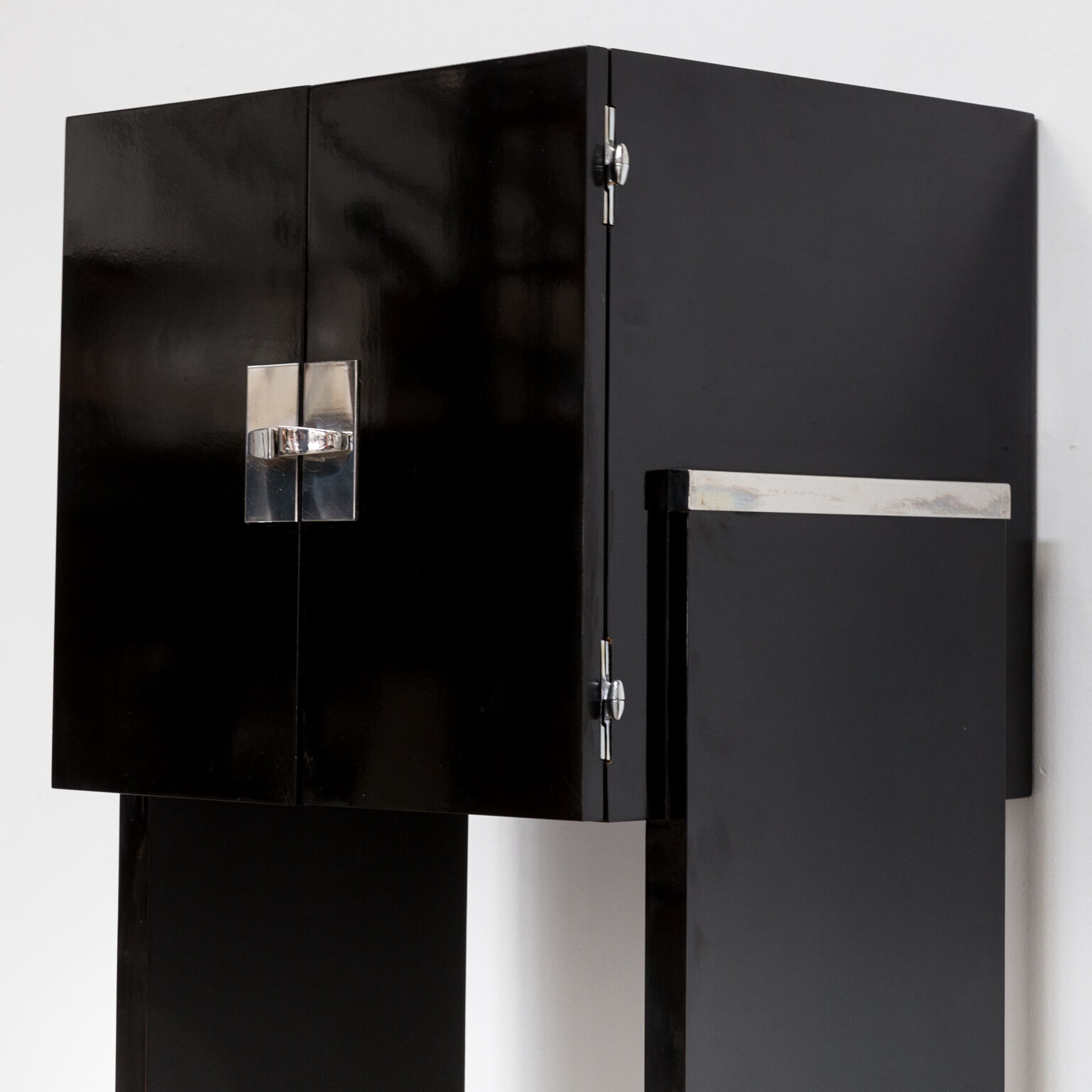 60s Piano lacquered cabinet art deco style